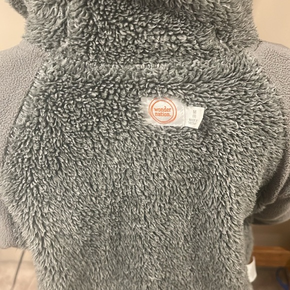 Kids Black and Gray Hooded Jacket - Picture 4 of 6